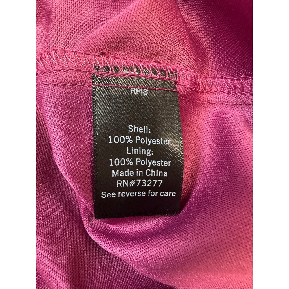 NWT* SO Magenta Pink Heart Clip Dot Babydoll Mini Dress Medium Handkerchief Hem - Picture 6 of 6